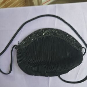 Elegant Vintage Black Beaded La Regale Handbag